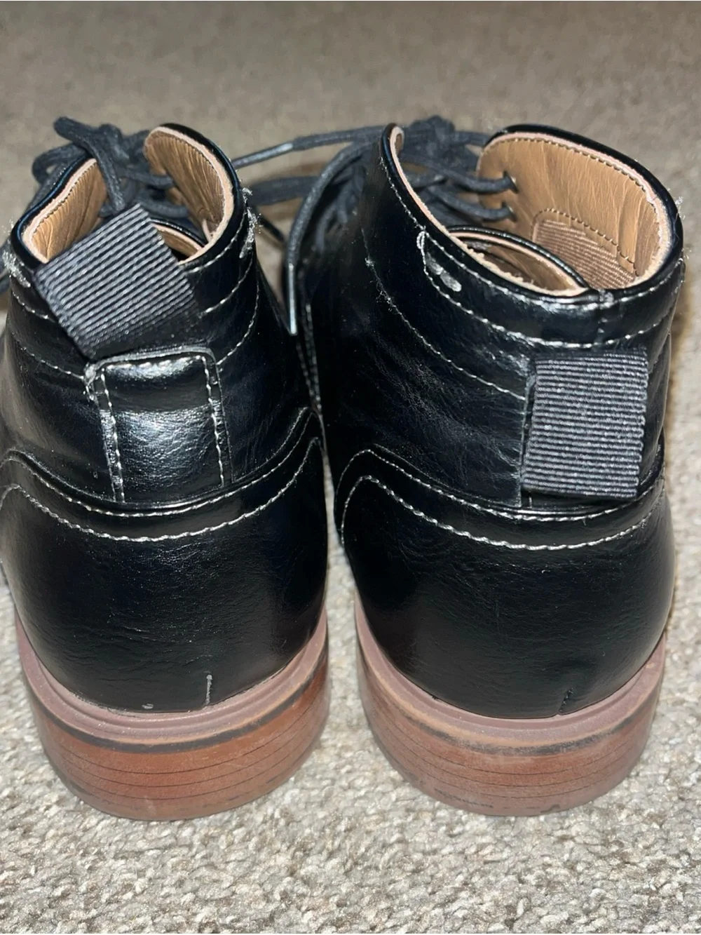 Sonoma Black Chukka Boots Ortholite Eco Insole Lace Up Mens Size 9 Faux Leather